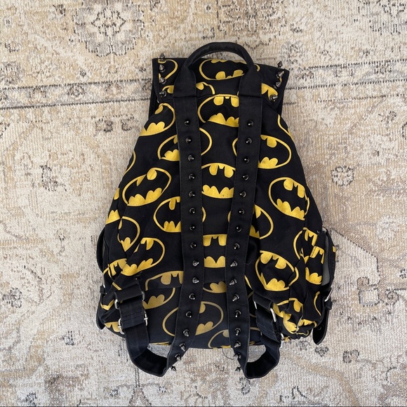 Lazy Oaf customized studded batman backpack - Picture 4 of 7